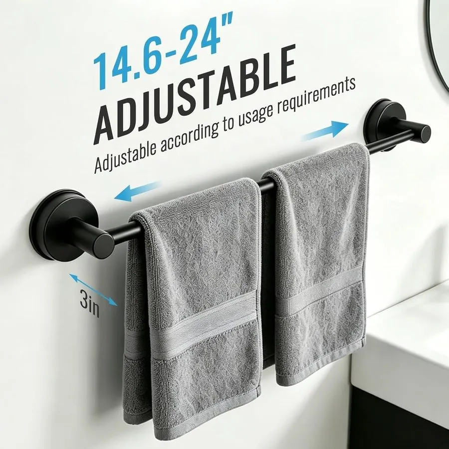 Вакуумная присоска Towel Racks для Bathroom Suction Cup Towel Bar 14.6-24in Adju — фото лота 2