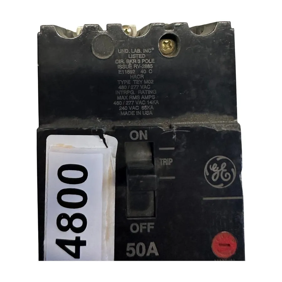 Автоматический выключатель GE TEY350 Circuit Breaker 3 Pole 50 Amp 480V Refurbis