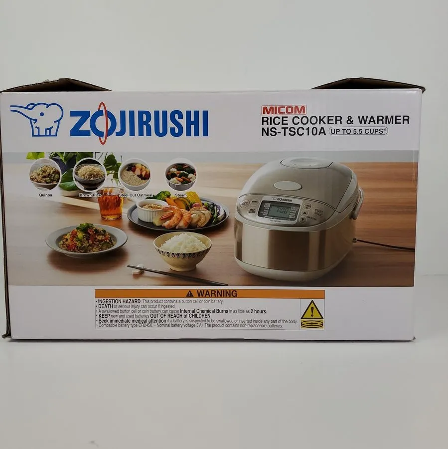 Рисоварка Zojirushi 5.5 Cup Micom Rice Cooker and Warmer Stainless Gray NS-TSC10