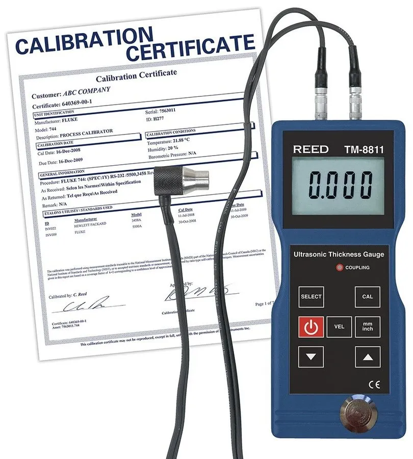 Толщиномер REED Instruments TM-8811-NIST Ultrasonic Thickness Gauge, 7.9" (200mm