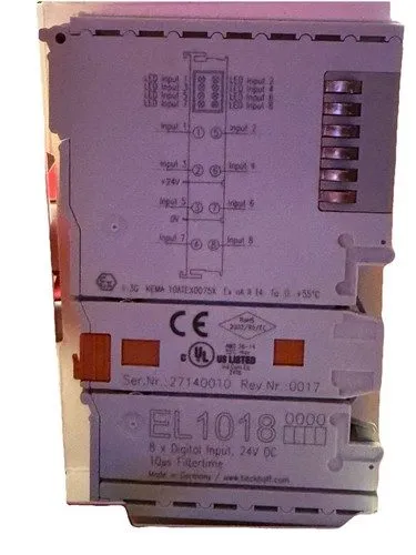 Модуль ввода-вывода Beckhoff EL1018 EtherCAT Terminal 8-Channel Digital Input 24 — фото лота 2
