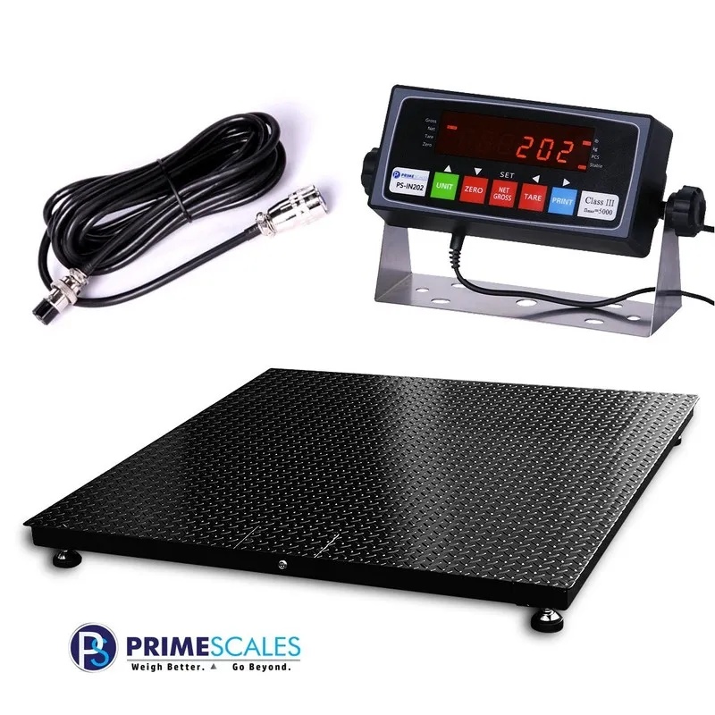 Весы PS-700-3x3 (36"x 36") Industrial Floor Scale with Metal Indicator 5000 lbs