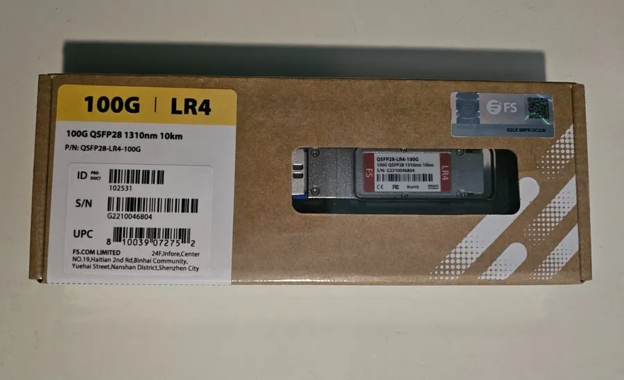 Трансивер FS QSFP28-LR4-100G Transceiver 100G QSFP 1310nm 10km