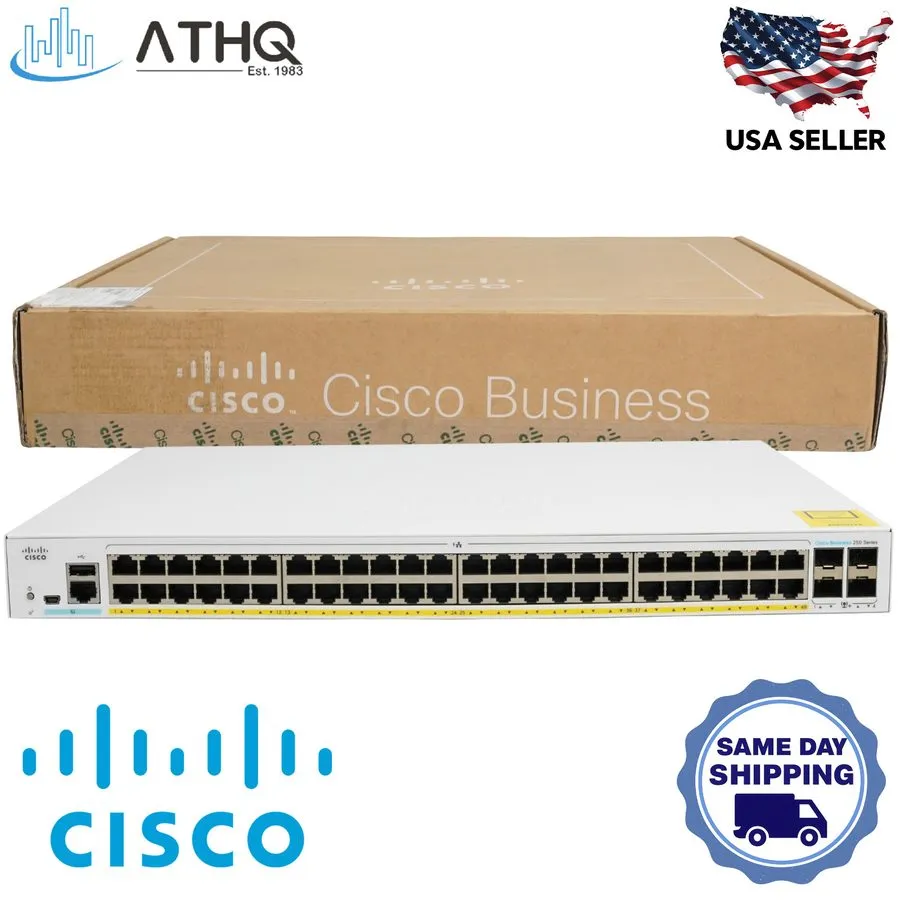Коммутатор Cisco CBS250-48P-4X Gigabit 48-Port Ethernet PoE Smart Managed Switch