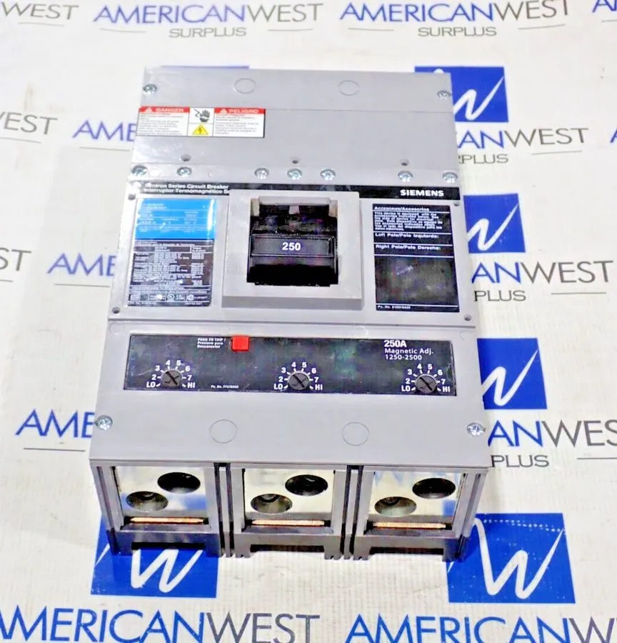 Автоматический выключатель ITE Siemens JXD2 3 pole 250 amp 240v JXD23B250 Sentro