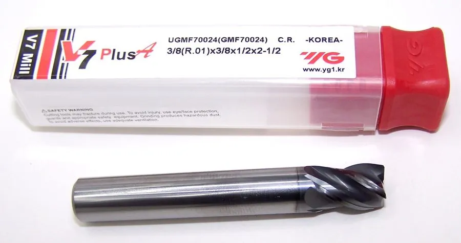 Режущий инструмент 3/8 " 4-FL Corner R.010 Multi-Helix Carbide End Mill, YG1 UGM — фото лота 2