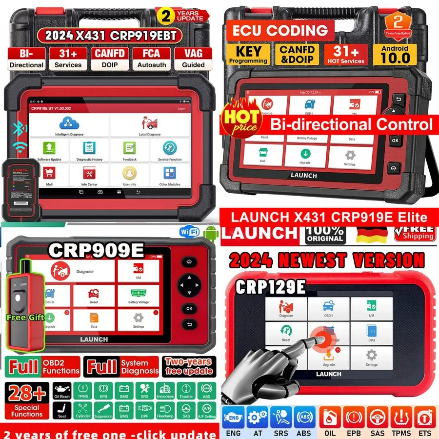 Диагностический сканер 2026 LAUNCH X431 CRP909E Car OBD2 Scanner Auto Diagnostic — фото лота 1