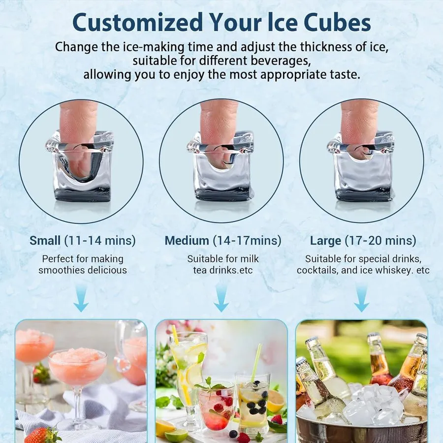 Льдогенератор Commercial Ice Maker Machine,100lbs/24H Stainless Steel Ice Machin — фото лота 4