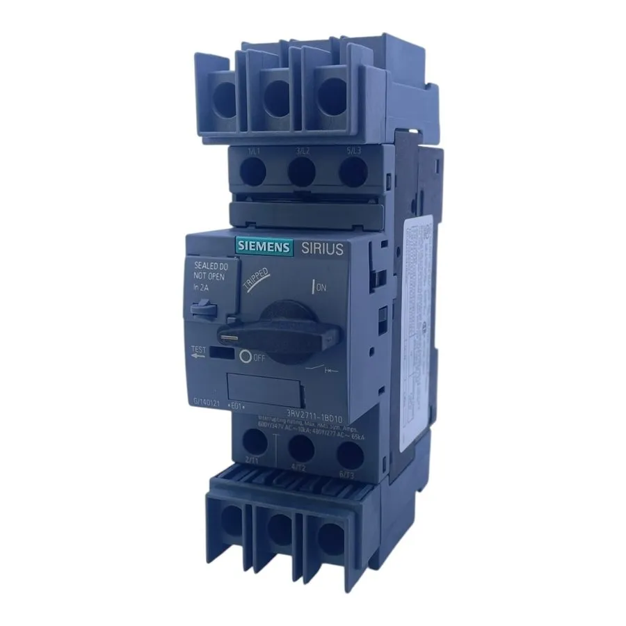 Автоматический выключатель Siemens Circuit Breaker 2A Motor Protection 3RV2711-1 — фото лота 1