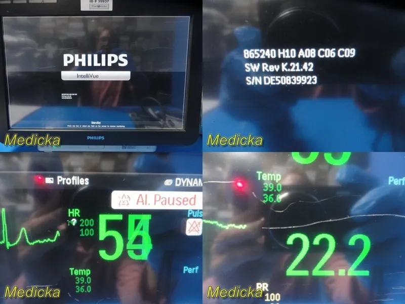 Монитор пациента Philips IntelliVue MP30 Touch Patient Monitor w/ M3001A & M3015