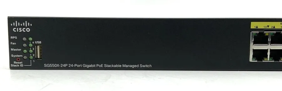 Коммутатор Cisco SG550X-24P-K9 24-Port Gigabit PoE+ Stackable Managed Switch — фото лота 1