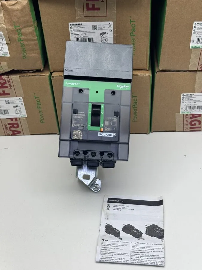 Автоматический выключатель BJA36100 SQUARE D 3 POLE 100 AMP 480V 65KA POWERPACT 