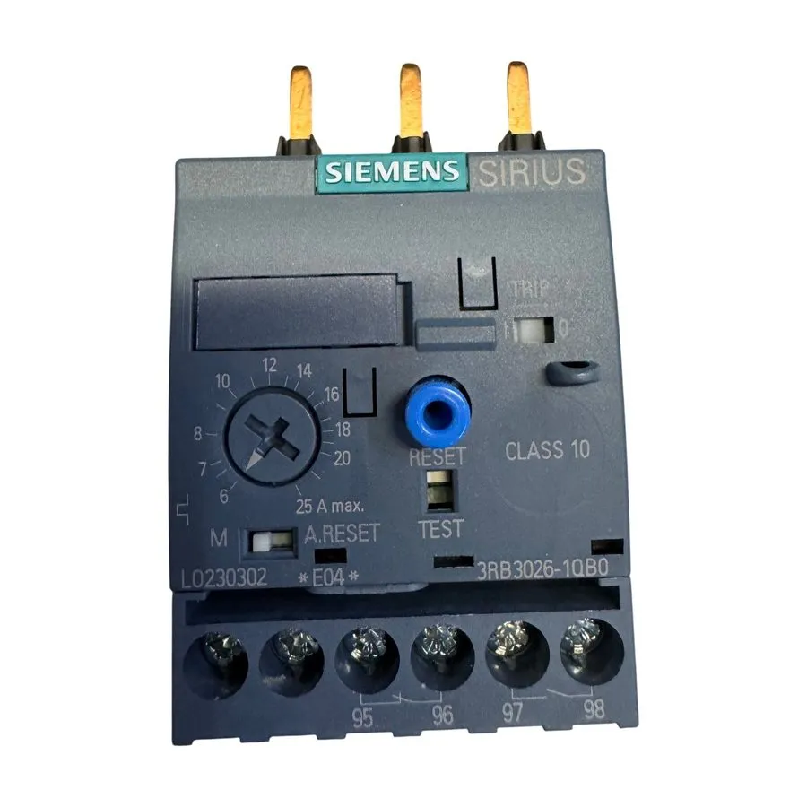 Реле Siemens 3RB3026-1QB0 6-25A Class 10 Electronic Overload Relay SIRIUS S0