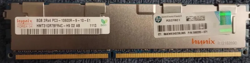 Модуль памяти LOT 10 Hynix 8GB PC3 10600R DDR3 2RX4 Server RAM (HMT31GR7BFR4C-H9
