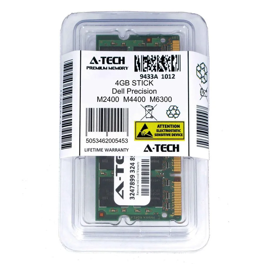 Модуль памяти 4GB SODIMM Dell Precision Mobile Workstation M2400 M4400 M6300 Ram
