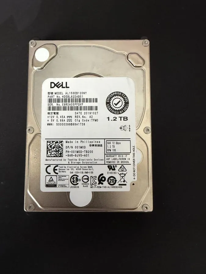 Жёсткий диск x 01M0D DELL TOSHIBA 1.2TB 12G SAS 10K 2.5" HDD HARD DRIVE AL15SEB1