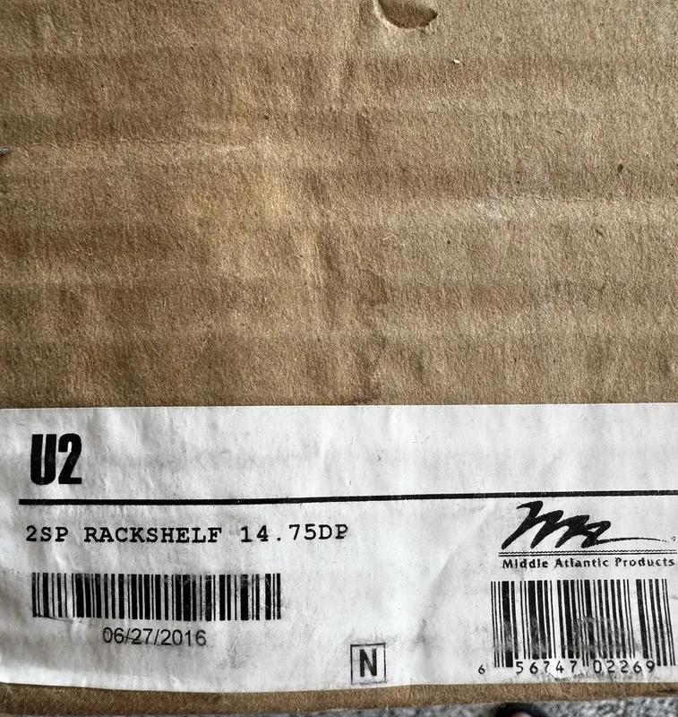 Стойка/шкаф Middle Atlantic U2 2U Rack Shelf 14.75in Deep 2SP Utility Shelf