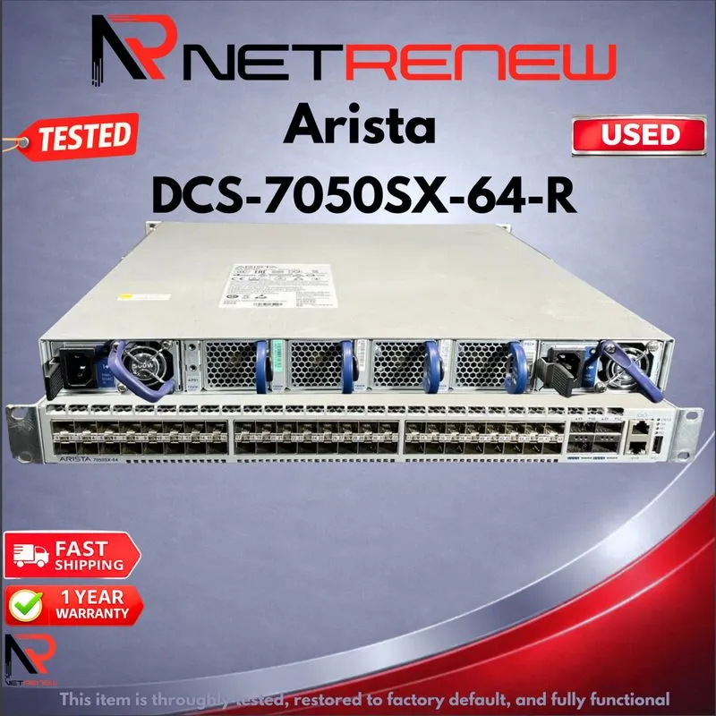 Коммутатор Arista DCS-7050SX-64-R 48-Port 10GbE Switch QSFP+ 1U & Guaranteed