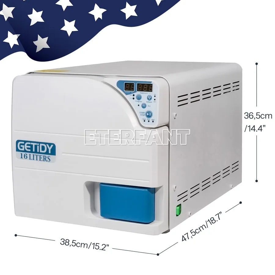 Стерилизатор 18L ClassN Dental Medical Autoclave Steam Sterilizer JCH-18 with Dr