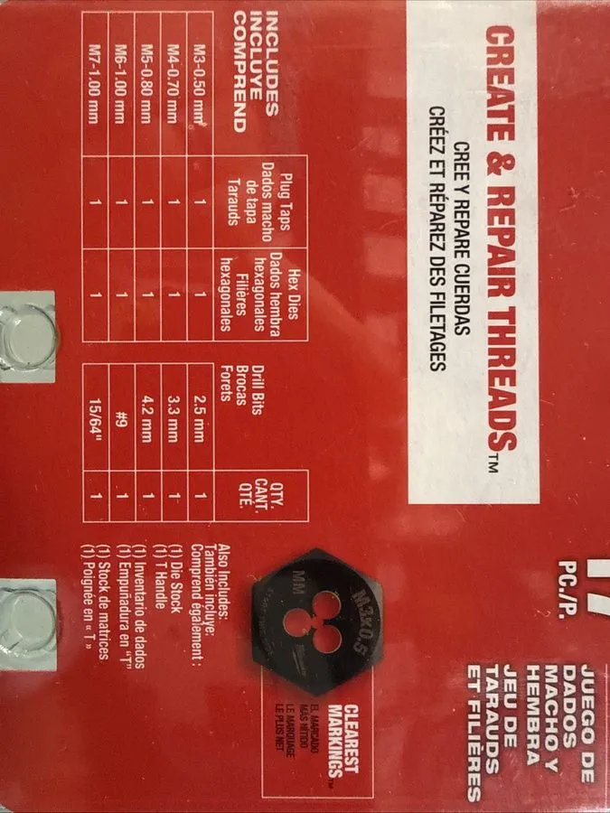 Режущий инструмент Milwaukee 49-22-5601 Metric Tap and Die Set — фото лота 2