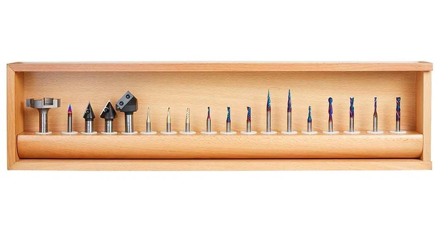 Оборудование ЧПУ Amana Tool AMS-222 18-Pc Signmaking CNC Router Bit Set, 1/4 & 1 — фото лота 2