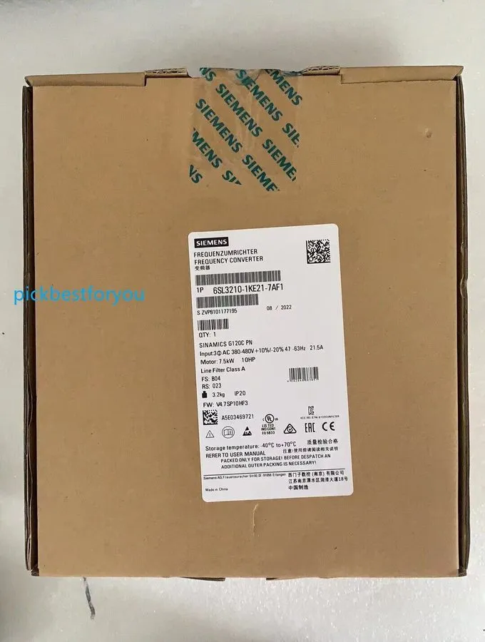 Частотный преобразователь Siemens 6SL3210-1KE21-7AF1 SINAMICS G120C PROFINET 7.5