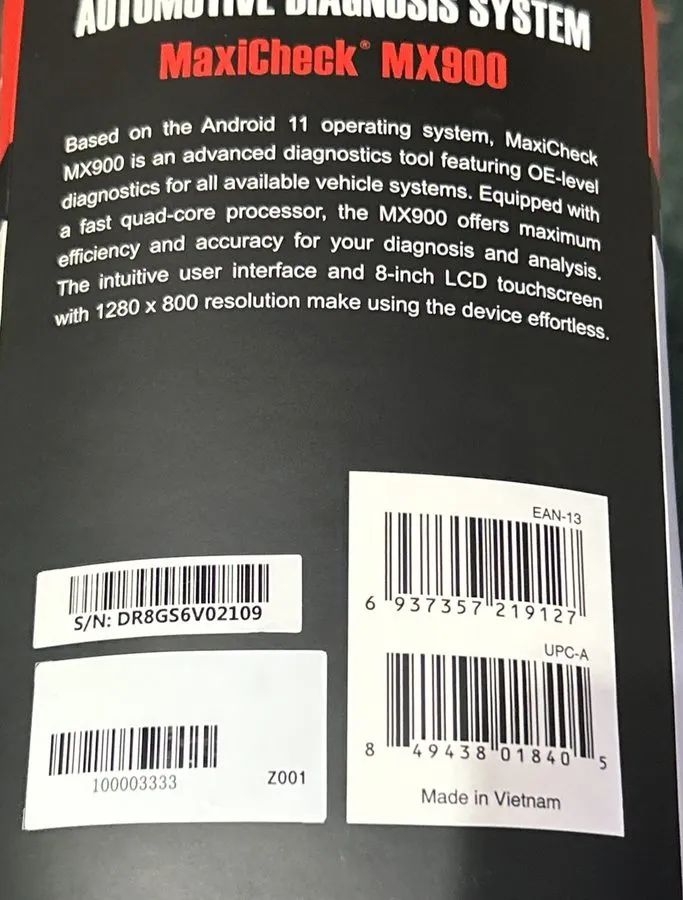 Диагностический сканер 2025 Autel MaxiCOM MX900 MK900 Auto All System Diagnostic