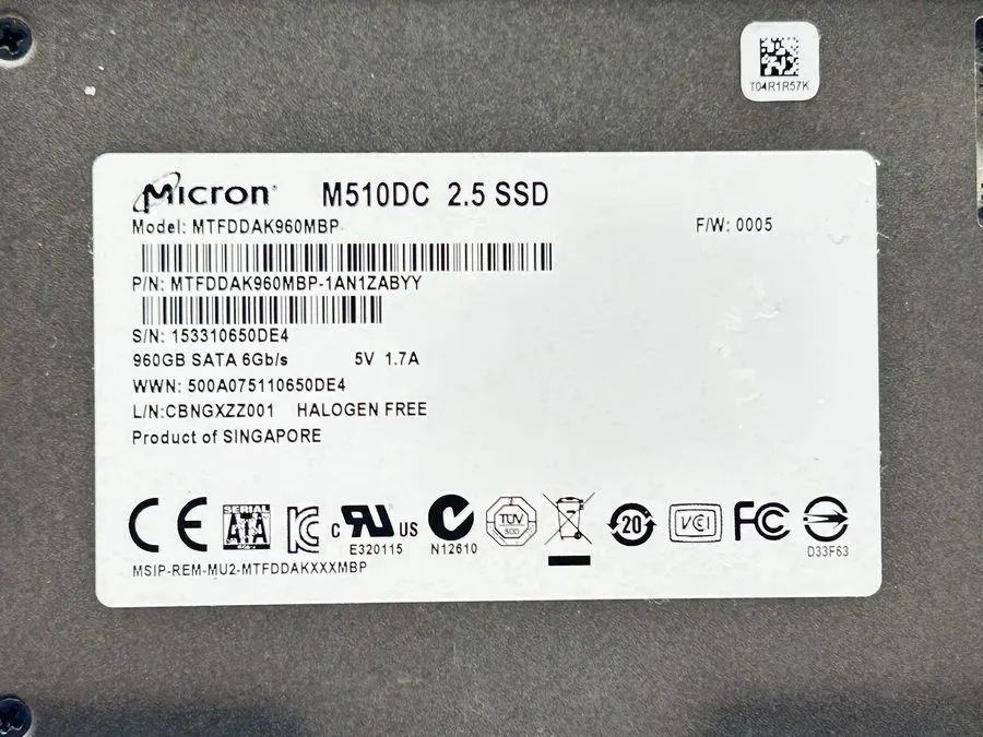 SSD-накопитель Micron Crucial M510DC (MTFDDAK960MBP) 2.5 960GB SATA SSD 79% Heal