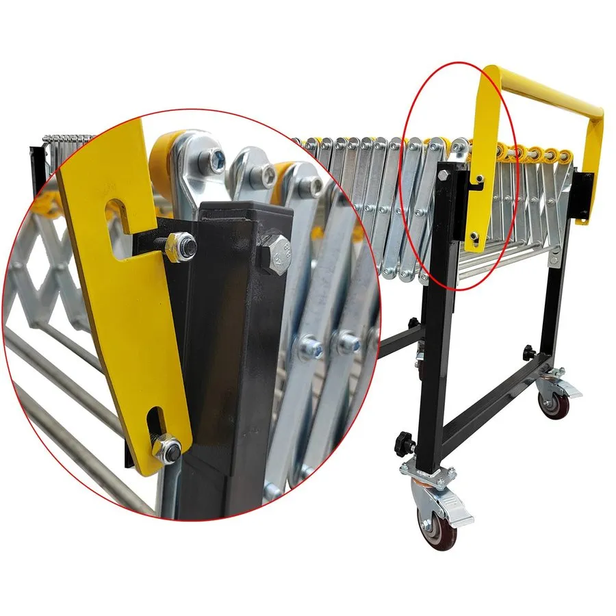 Конвейер Flexible Roller Conveyor 23.6″ Wide 5.1-19.6ft Length Adjust Scalable C — фото лота 2