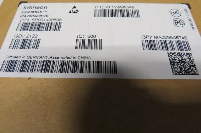 Транзистор IPA70R360P7SXKSA1 Transistor: N-Channel 700V 12.5A (Tc) 26.4 INFINEON — фото лота 2