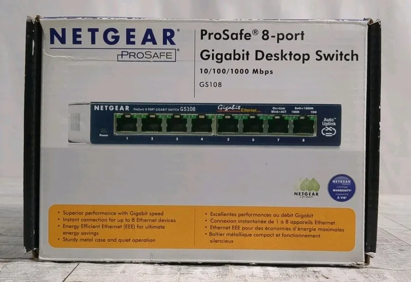 Коммутатор NETGEAR GS108 ProSafe (GS108-400NAS) 8 Port Standalone Gigabit Ethern