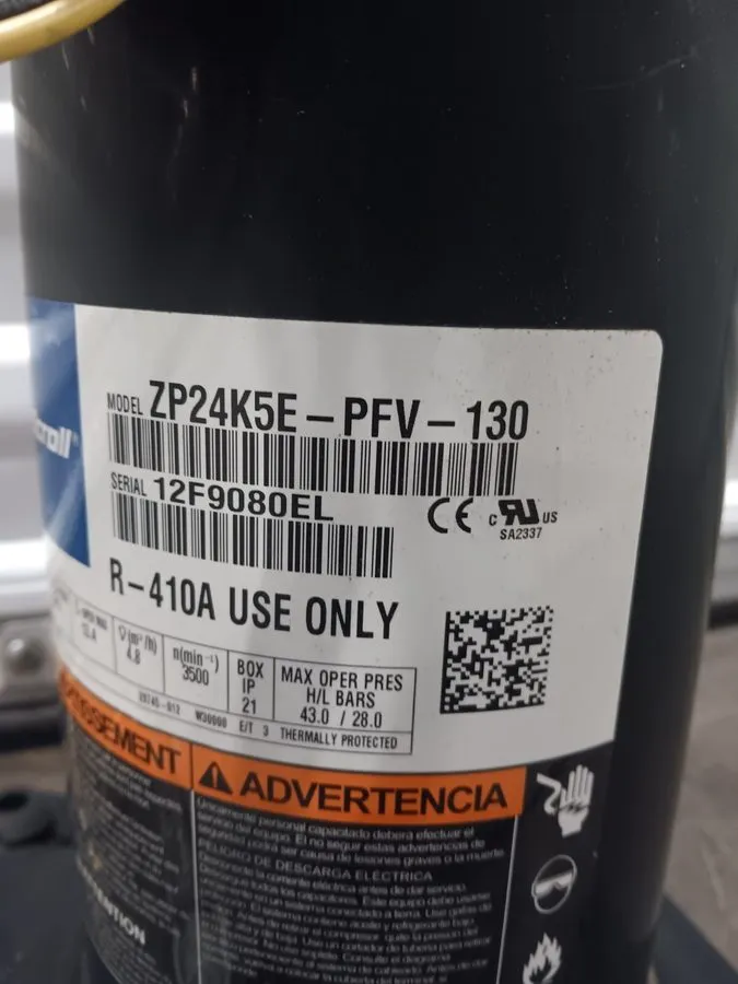 Компрессор 2 Ton, ZP24K5E-PFV-130, R410A, 220V, Compressor Copeland Scroll 24,00