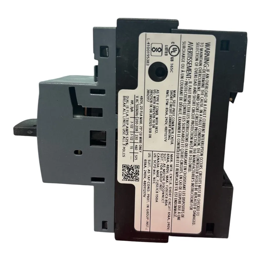 Автоматический выключатель Siemens Circuit Breaker 3RV2021-4BA10 Motor Protectio — фото лота 2