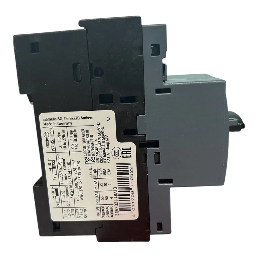 Автоматический выключатель Siemens Circuit Breaker 3RV2021-4BA10 Motor Protectio — фото лота 4