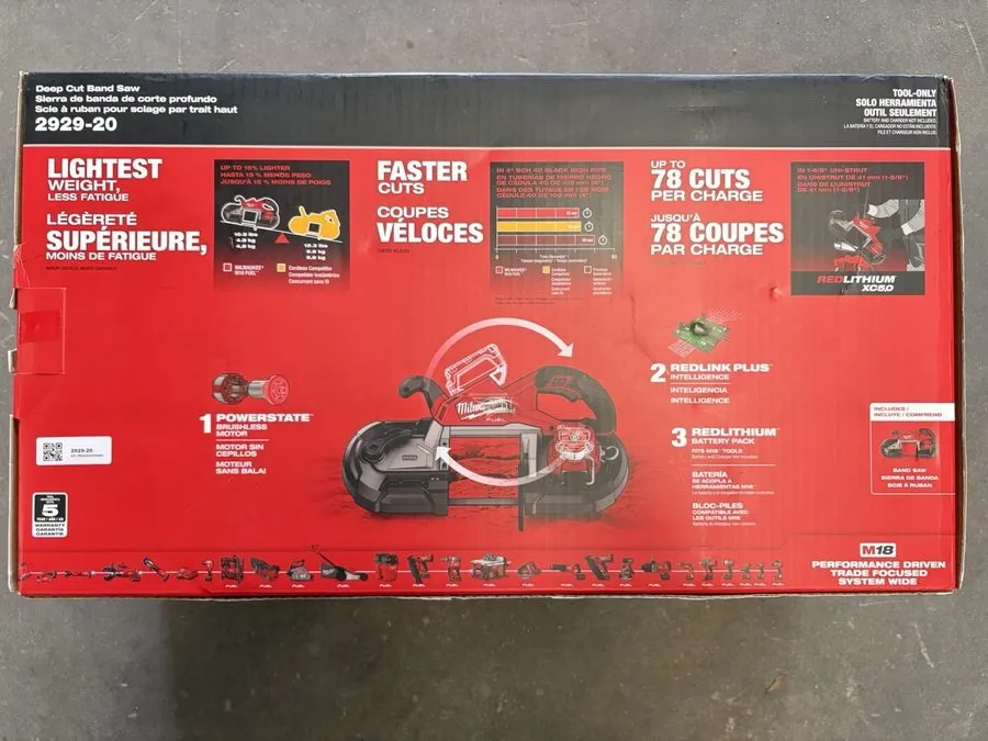 Оборудование ЧПУ Milwaukee 2929-20 M18 FUEL Deep Cut Band Saw Cordless Brushless