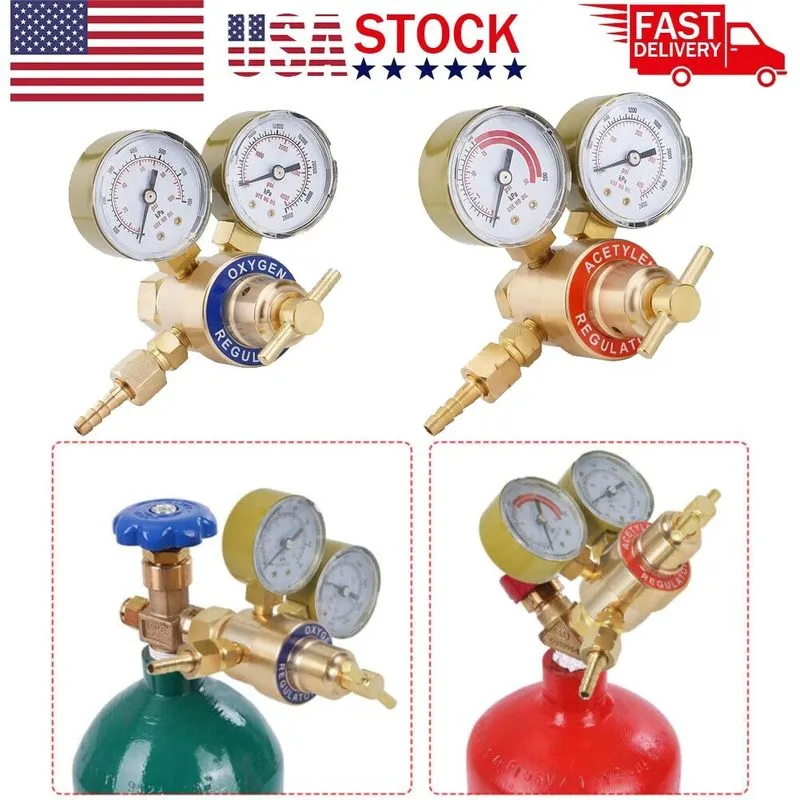 Трубопроводная арматура Oxygen Acetylene Gas Regulator Welding Cutting Torch Dua — фото лота 1