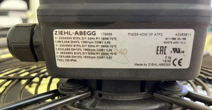 Вентилятор ziehl-abegg FN035-4DW.0F.A7P2 Centrifugal Fan