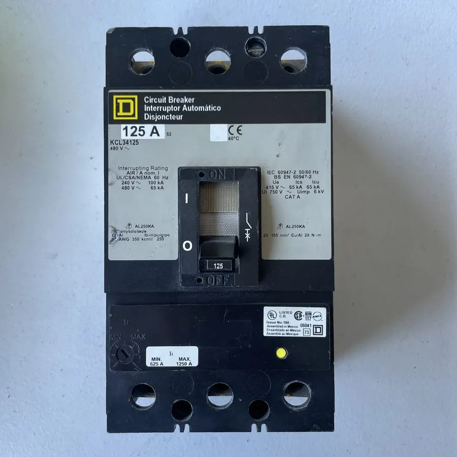 Автоматический выключатель SQUARE D KCL34125 3 pole 125 amp 65kA@480v Feed Thru