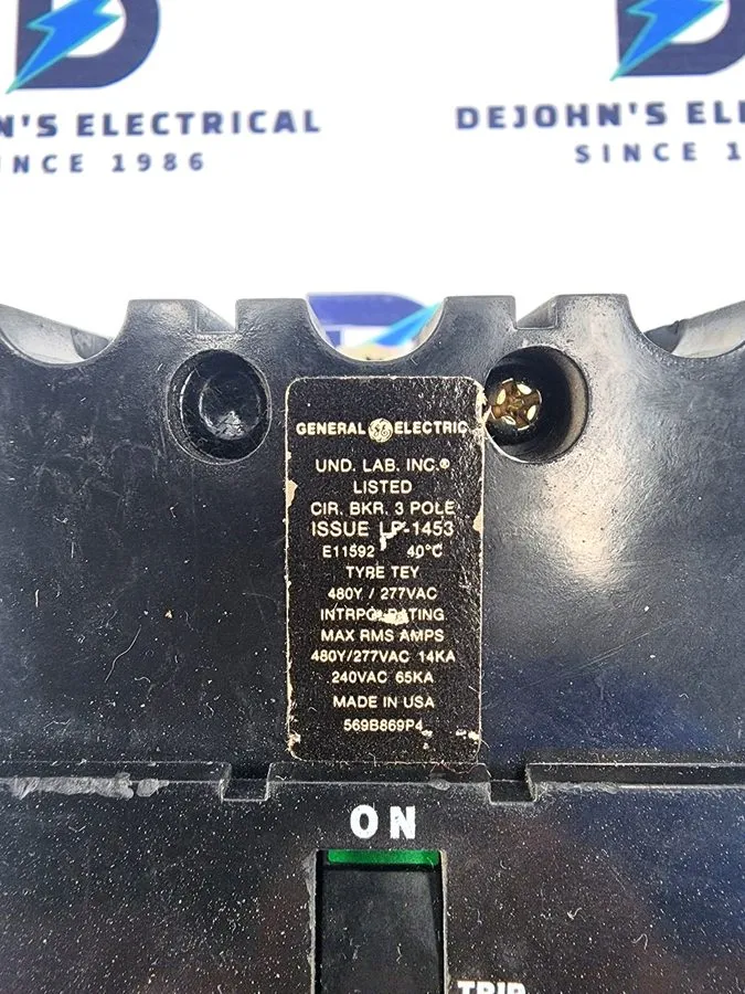 Автоматический выключатель GE General Electric 100A Circuit Breaker, 3-Pole, 480