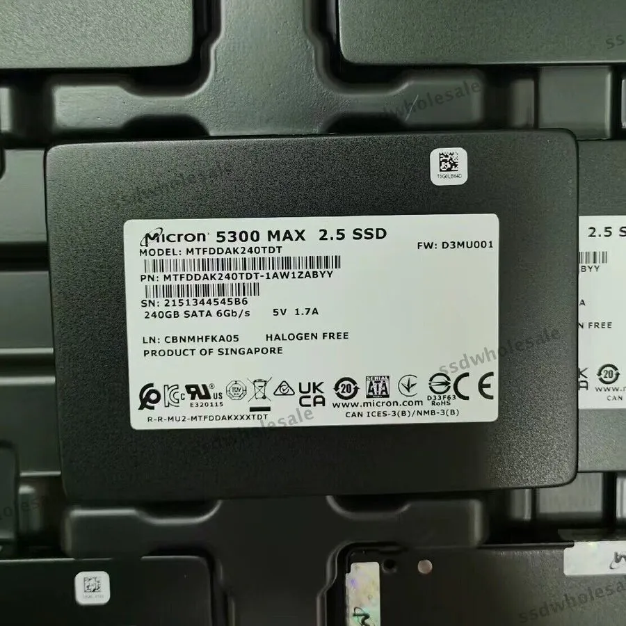 SSD-накопитель MICRON 5300 MAX 240GB SSD SATA 6Gb/s MTFDDAK240TDT-1AW1ZABYY FW:D