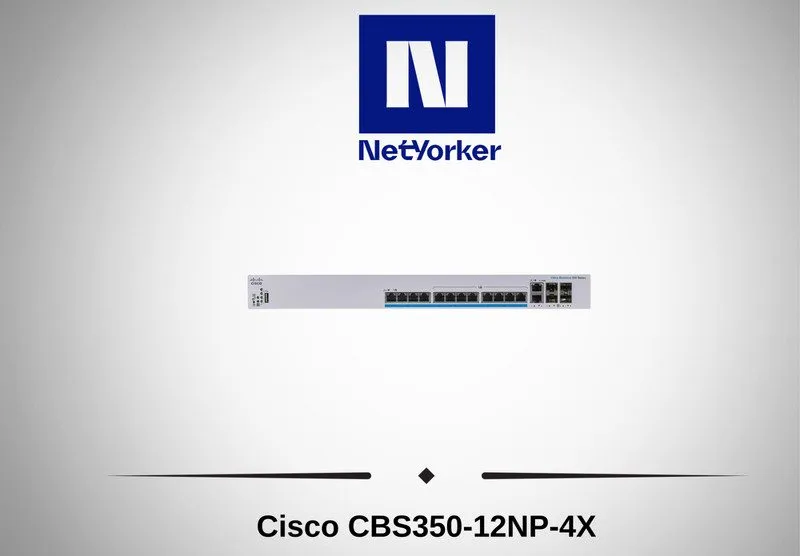 Коммутатор Cisco CBS 350 Series CBS350-12NP-4X 12 Port PoE MULTI-Gigabit Etherne
