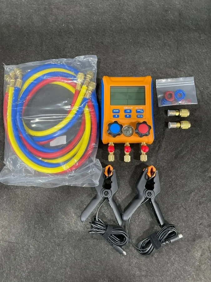 Манометрический коллектор Elitech LMG-10W Wireless Digital Manifold Gauge Set HV — фото лота 1