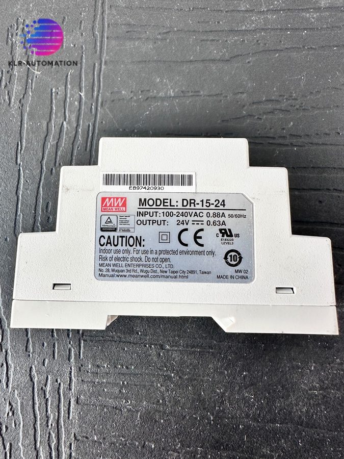 Блок питания Mean Well DR-15-24 DIN Rail Mounted AC/DC Switching Power Supply 24