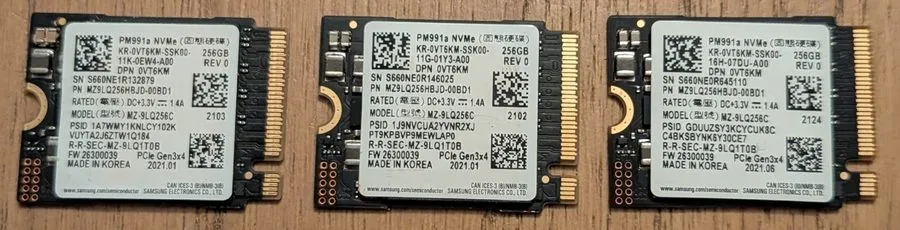 SSD-накопитель BLACK SAMSUNG PM991A 256GB M.2 NVME SSD SOLID STATE DRIVE