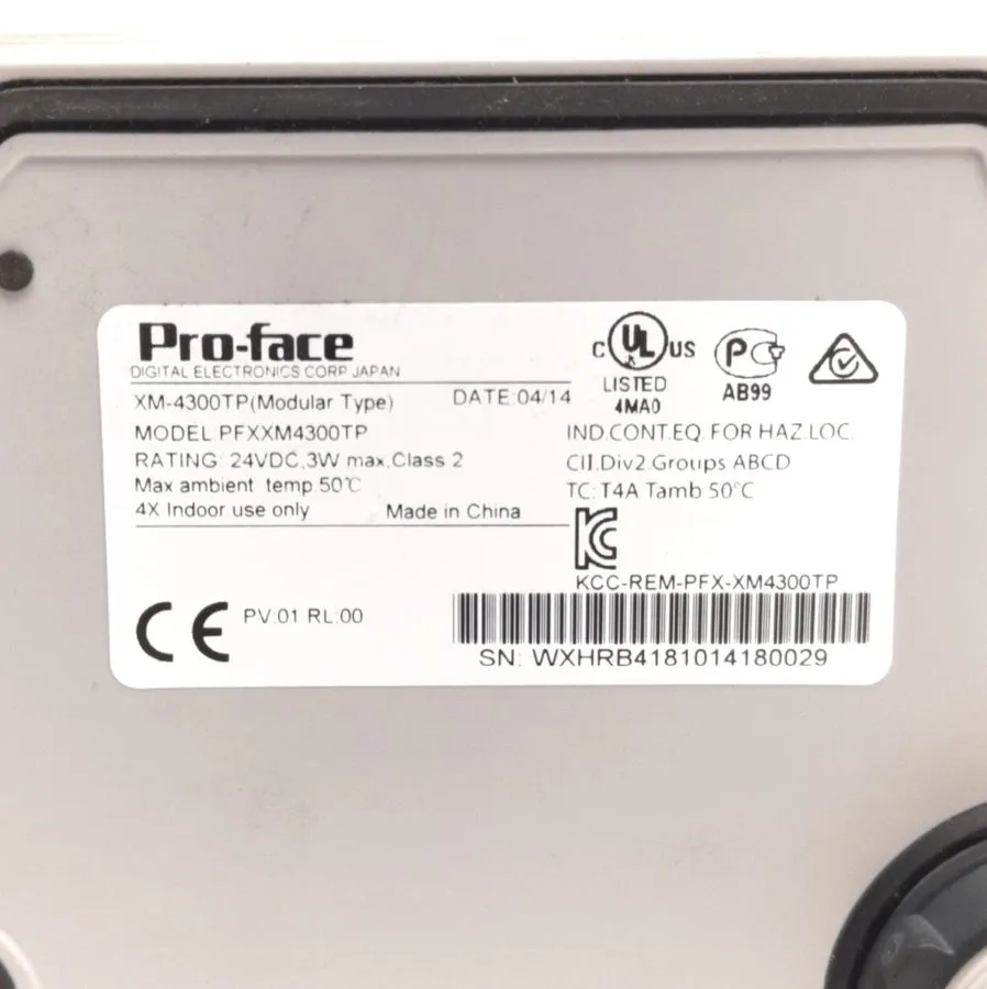 Панель оператора PROFACE PFXXM4300TP 5.7 INCH HMI DISPLAY PANEL XM-4300TP 24V DC