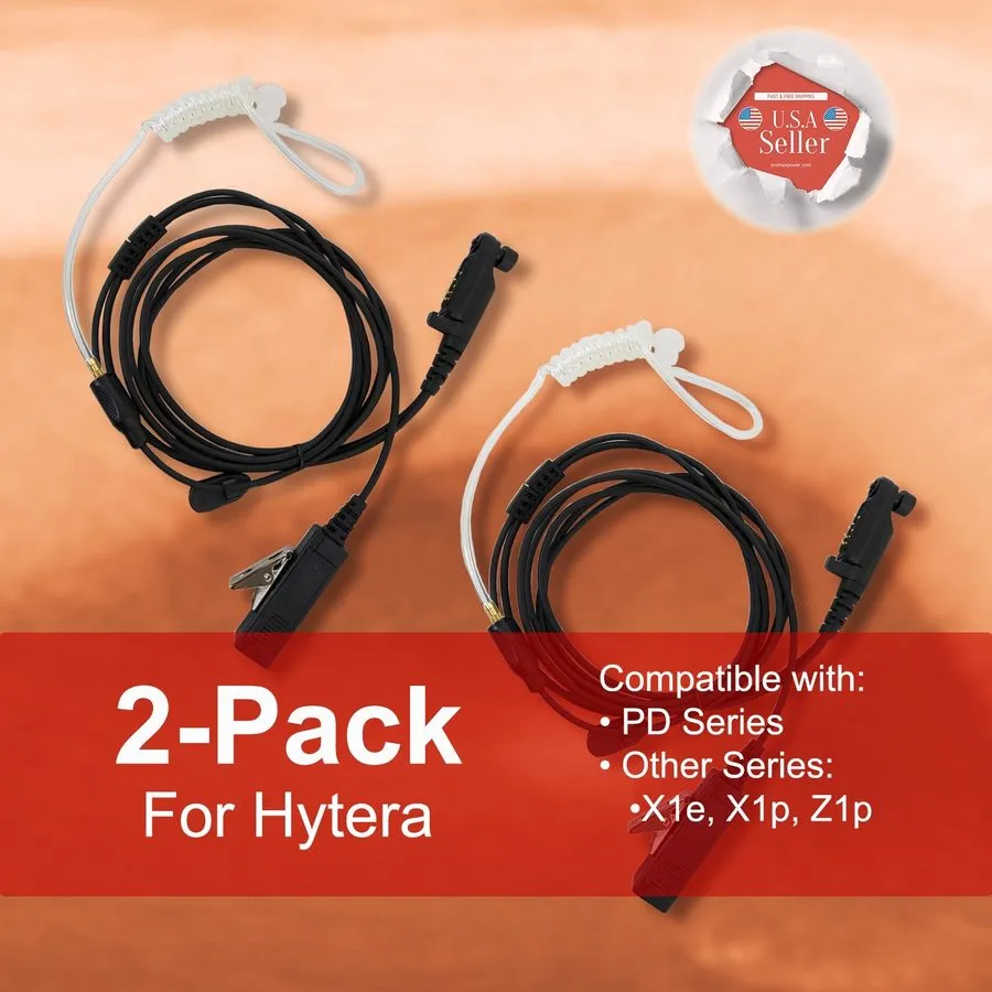 Гарнитура Wholesale 2-Wire Acoustic PTT Earpiece для Hytera Radios PD600, PD602G — фото лота 1