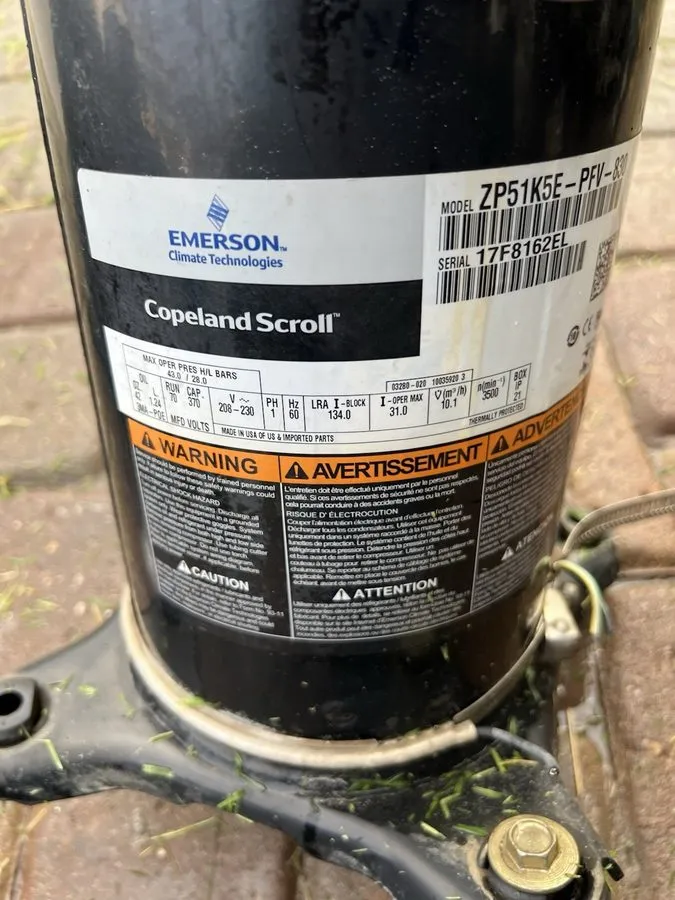 Компрессор Copeland Scroll R410A Compressor ZP51LXEPFV800 Replaces ZP51K5E ZP51K