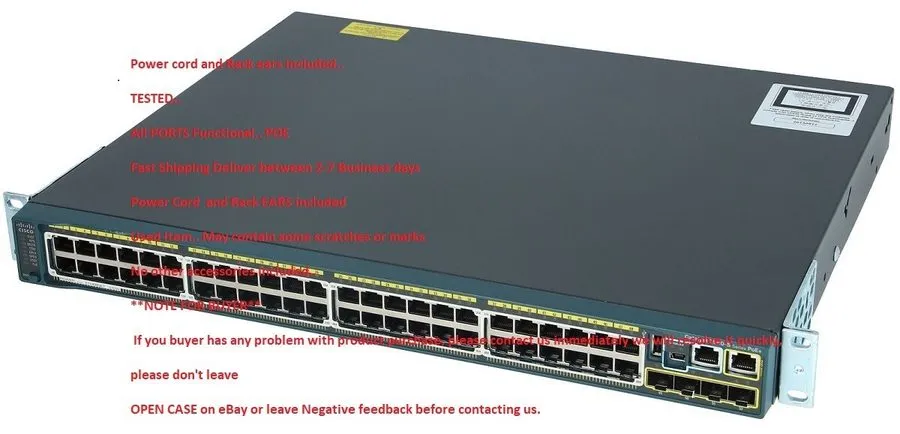 Коммутатор Cisco Catalyst 2960-S 48-Port Gigabit PoE+ 740W Stackable Ethernet Sw