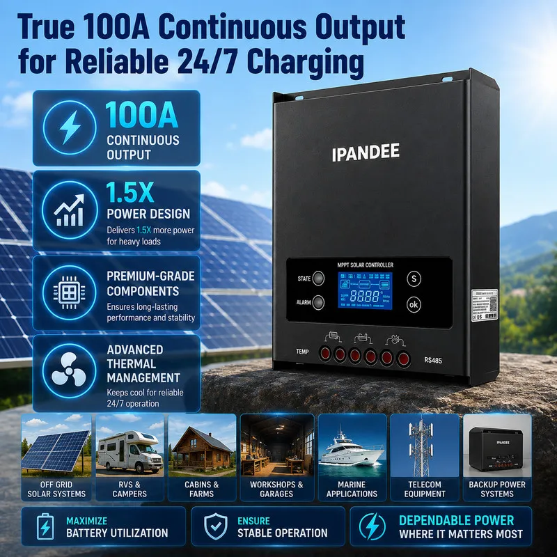 Аккумулятор 5200W 250V 100A MPPT Solar Charge Controller 12V/24/36/48V LCD Batte