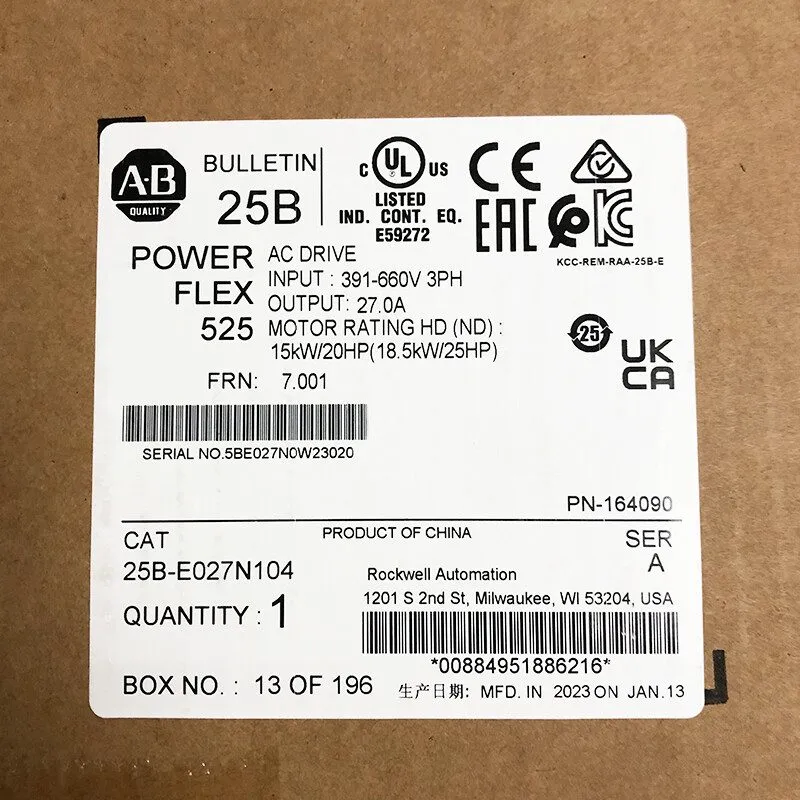 Частотный преобразователь Allen-Bradley 25B-E027N104 PowerFlex 525 18.5kW(25Hp)